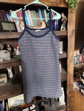 Vintage American Eagle Striped Navy & White Dress
